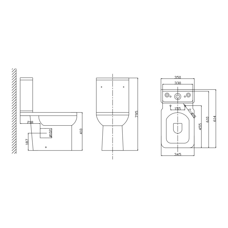 IMPRESE ORLIK компакт не пристінний, г/в, бачок з нижнім підведенням 3/6 л, сидіння тверде, що повільно закривається, (c06209403)