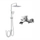 IMPRESE душовий набір, змішувач для ванни VYSKOV, душова система без змішувача BILA DESNE (10340+T-00301SQ), хром, (SET20230608)