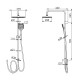IMPRESE душовий набір, змішувач для ванни VYSKOV, душова система без змішувача BILA DESNE (10340+T-00301SQ), хром, (SET20230608)