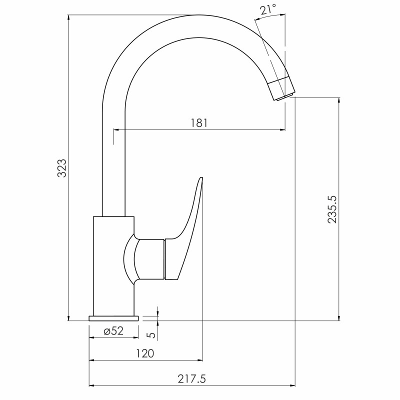 IMPRESE PERLA смеситель для кухни, хром, (f03408001CA)