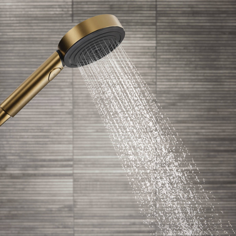Hansgrohe PULSIFY ручной душ (3 типа струи PowderRain, IntenseRain, Massage) цвет шлифованная бронза, (24110140)
