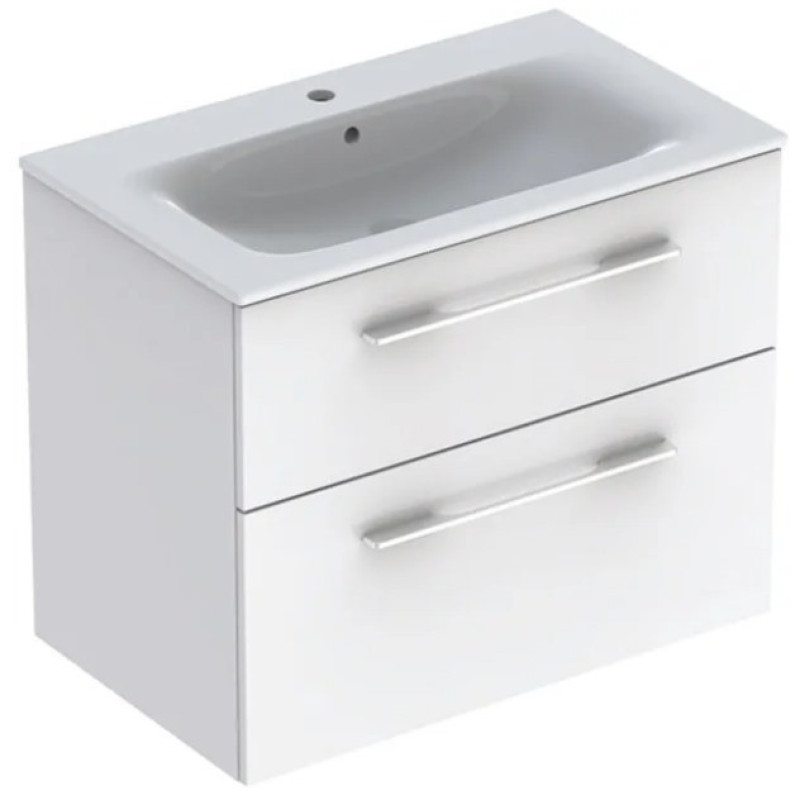 Geberit SELNOVA SQUARE тумба 78,8*50,2см, з 2-ма шухлядами, білий глянець, (501.208.00.1)