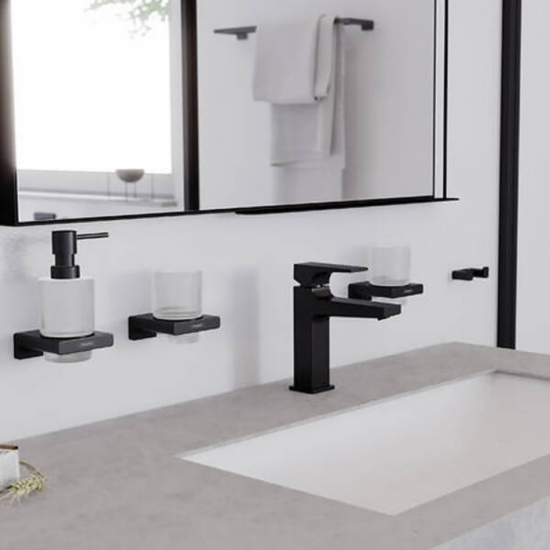 Hansgrohe ADDSTORIS дозатор для жидкого мыла, цвет шлифованный черный хром, (41745340)