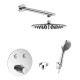 IMPRESE система душова, прихований монтаж, термостат з кнопками CENTRUM, верхній душ Ø250мм (S250SS6+S1011001+SH01-300B+VRB-15410Z+HC01), хром, (SET20220106)