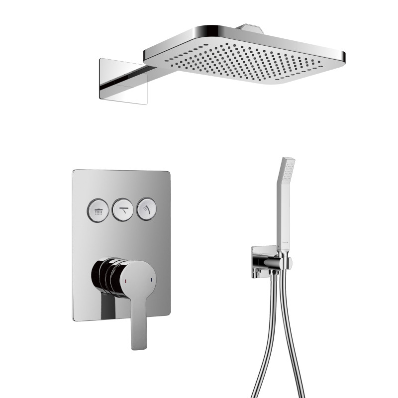 IMPRESE SMART CLICK система душова прихованого монтажу, змішувач 3 функції, форма Q (ZMK101901101(NO:1-2)+ZMK101901101(NO:2-2)+ZMK101901202+ZMK101901221), хро, (ZMK101901246)