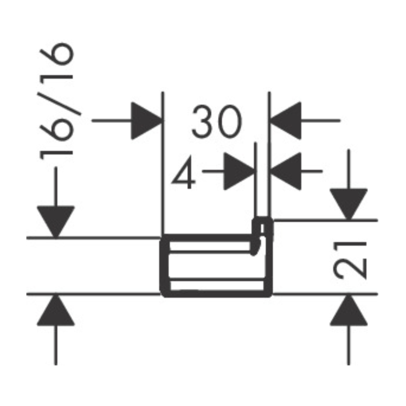 Hansgrohe ADDSTORIS крючок, цвет черный матовый хром, (41742340)