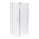 VOLLE SOTA 90-C душевая кабина 90*90*200 см квадратная, реверсивная, распашная, профиль хром, стекло прозрачное, (1038.124501)