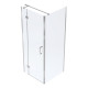 VOLLE SOTA 90-C душевая кабина 90*90*200 см квадратная, реверсивная, распашная, профиль хром, стекло прозрачное, (1038.124501)