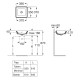 ROCA GAP умивальник 39*37 см, квадратний, що вбудовується, без отвору під змішувач, (A3270Y7000)