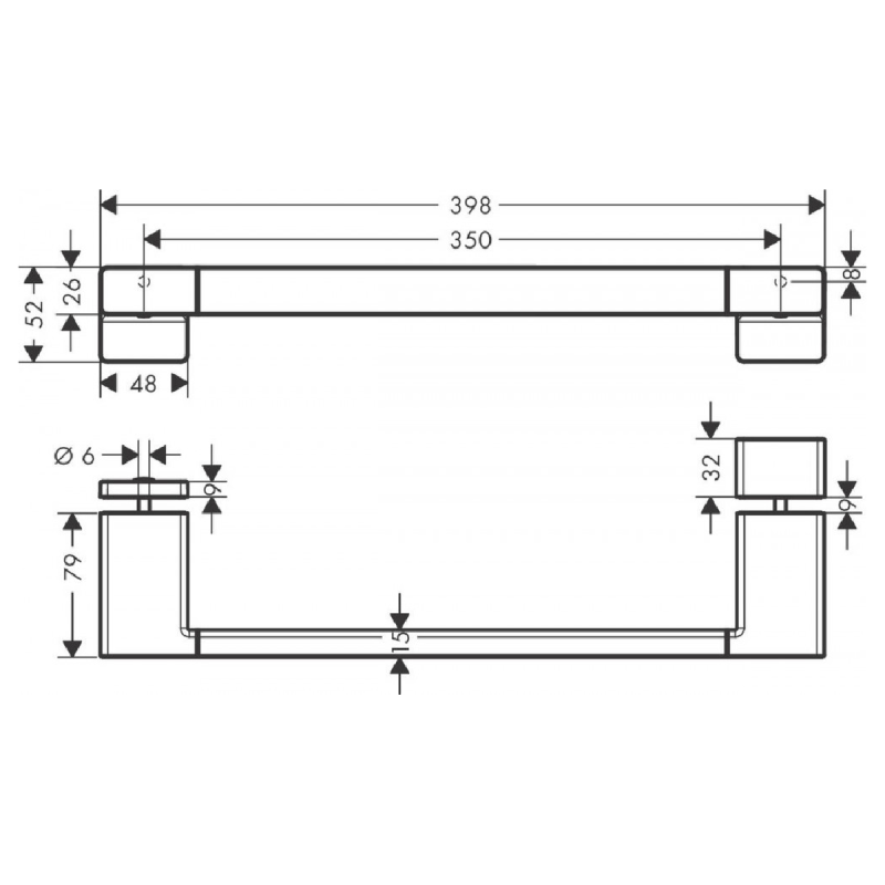 Hansgrohe ADDSTORIS ручка для душа, колір хром, (41759000)