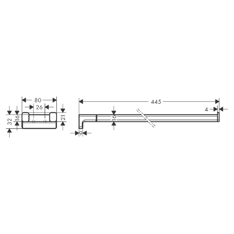 Hansgrohe ADDSTORIS держатель для полотенец, двойной, цвет полированная бронза, (41770140)