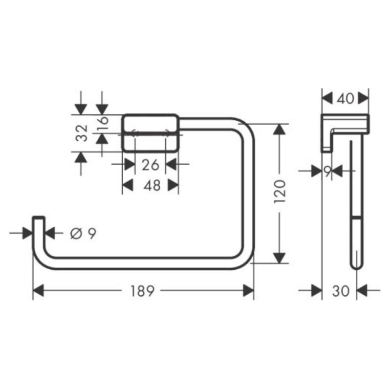 Hansgrohe ADDSTORIS держатель полотенца, цвет полированная бронза, (41754140)
