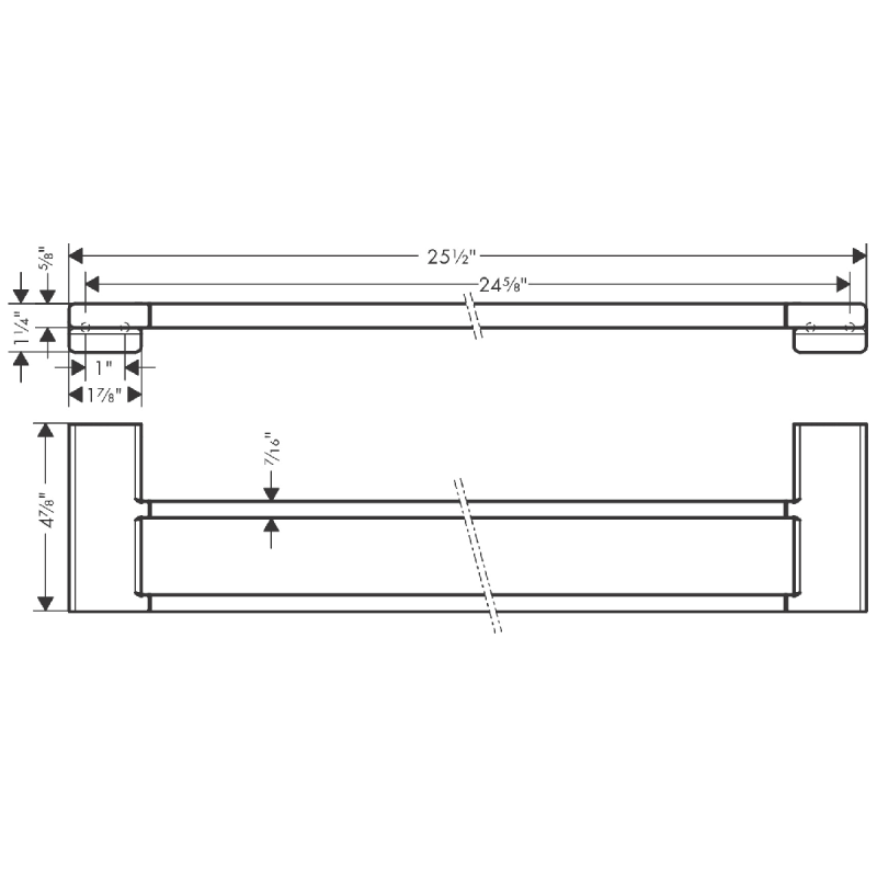 Hansgrohe ADDSTORIS держатель для банных полотенец, двойной, цвет полированная бронза, (41743140)