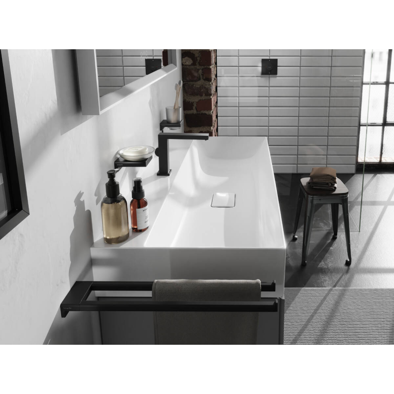 Hansgrohe ADDSTORIS держатель для полотенца, двойной, цвет черный матовый, (41770670)