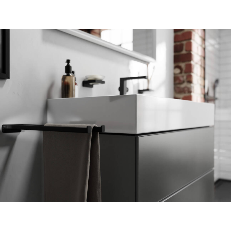 Hansgrohe ADDSTORIS держатель для полотенца, двойной, цвет черный матовый, (41770670)