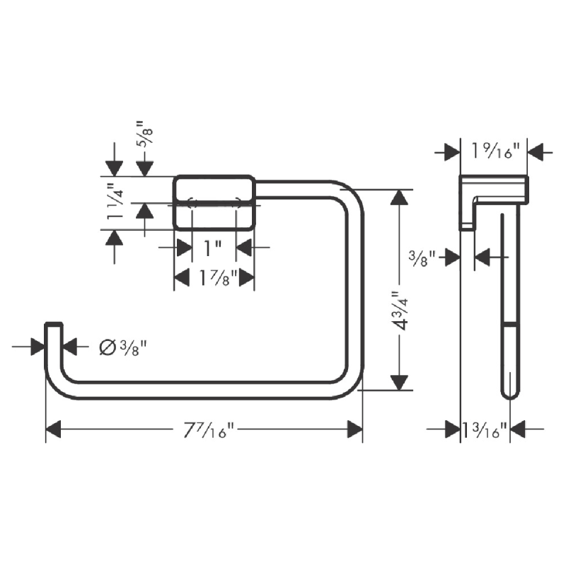 Hansgrohe ADDSTORIS тримач для рушникiв у формi кiльця, колiр бiлий матовий, (41754700)