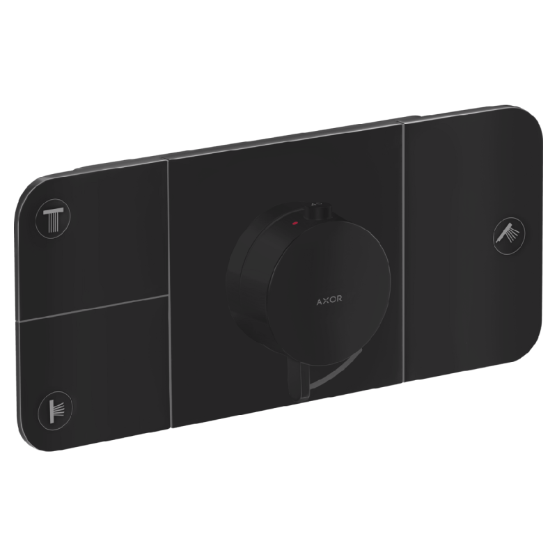 Axor ONE термостат для душа, на трех потребителей, цвет черный матовый, (45713670)