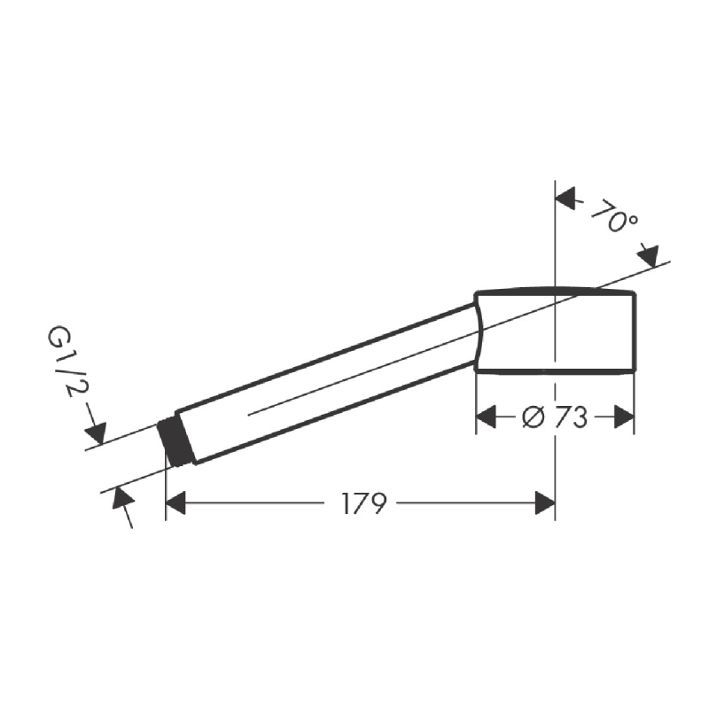 Axor ONE ручной душ, 75, 1 jet, черный матовый, (48651670)