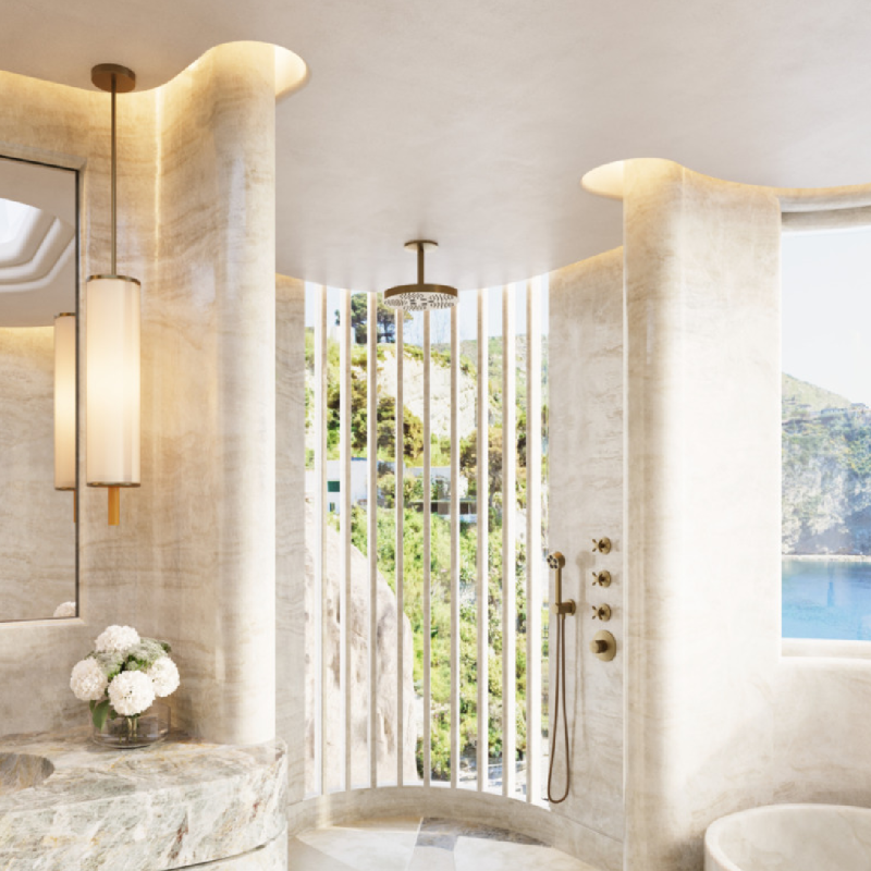 Axor ONE верхний душ 280, 2jet, шлифованная бронза, (48494140)