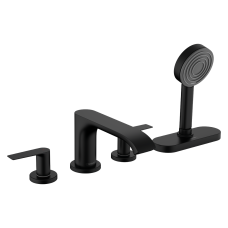 Hansgrohe VIVENIS смеситель на борт ванны, на 4 отверстия, в комплекте с sBox, цвет черный матовый, (75444670)