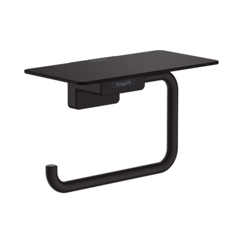 Hansgrohe ADDSTORIS тримач туалетного папіру, з поличкою для телефону, колір чорний матовий, (41772670)