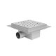 IMPRESE i-FLOW S трап водовідвідний, сухий затвор, AISI 304, відведення Ø40/50, решітка перфорована i04, 150*150 мм, (d44150S04)