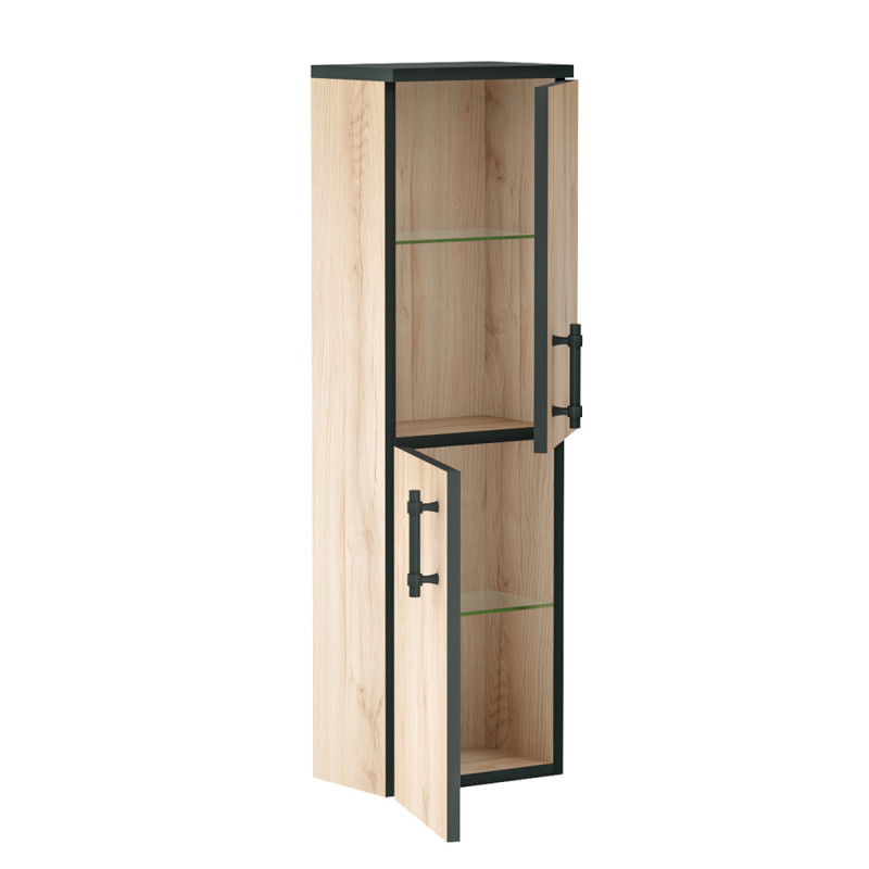 IMPRESE BLACK EDGE пенал підвісний 99*30*20см, дуб, (f32113OK)