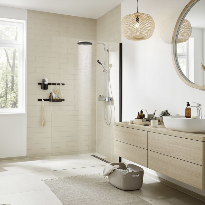 Hansgrohe PULSIFY Showerpipe душова система 260 з термостатом на ванну, (24230000)