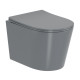 IMPRESE JESS Rimless унитаз подвесной 48,5*36*37см, сиденье Duroplast Slim slow-closing, matt grey, (i11330MG)