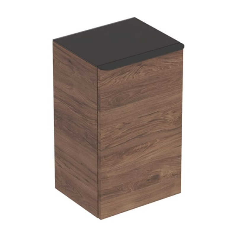 Geberit SMYLE SQUARE тумба 36*60*32,6см, с 1й дверцей, орех тёмный/меламин со структурой дерева, лава/с матовым порошковым покрытием, дверь=сторона открытия, (500.360.JR.1)