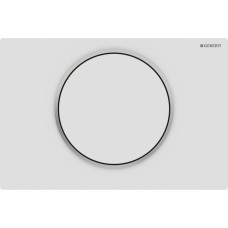 Geberit SIGMA10 ROUND змивна клавіша, для змивання/ зупинки змивання,білий матовий, фарбований, легко чиститься/декоративне кільце поліроване, (115.758.JT.5)