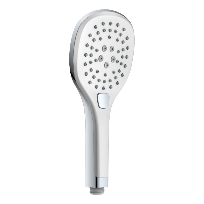 IMPRESE CENTRUM LT система душова (термостат для ванни квадрат, верхній душ 298*208 мм ABS, ручний душ 127 мм 3 режими, шланг 170 см) білі кришки, хром, (T-10300LT)