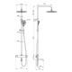 IMPRESE CENTRUM SR система душова (термостат для ванни, верхній душ 255 мм ABS коло, ручний душ 130 мм 3 режими, шланг 170 см) білі кришки, хром, (T-10261SR)