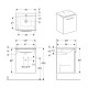 Geberit Тумба з умивальником SELNOVA SQUARE 501.248.00.1, білий, (501.248.00.1)