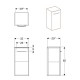 Geberit SELNOVA Square тумба 33*65*29,7см, з однією дверима, білий глянець, (501.272.00.1)