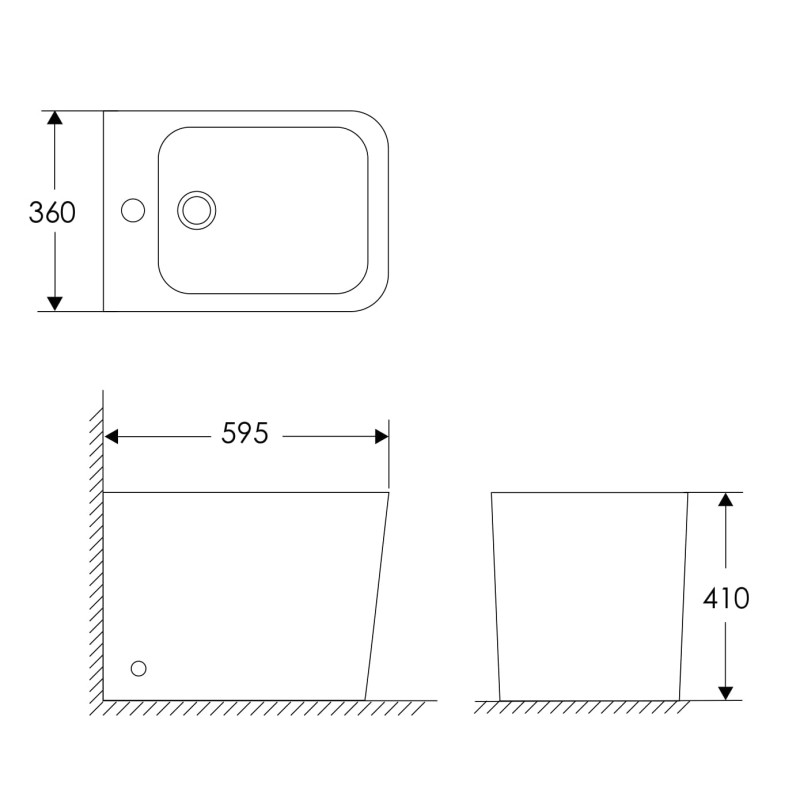 IMPRESE BILOVEC біде підлогове 56*36*40 см, (i11145)
