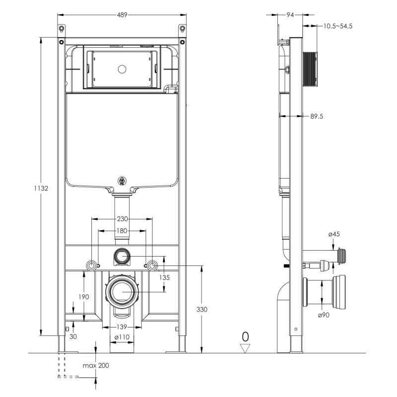 IMPRESE i1230 инсталляция для унитаза 3в1 (инсталляция, крепление, прокладка), (i1230)