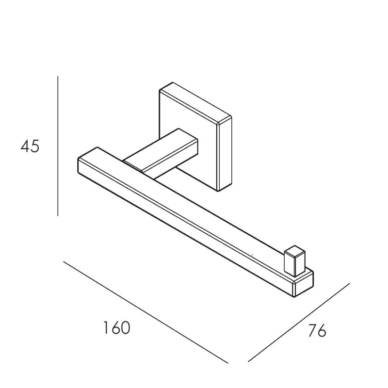 IMPRESE BILOVEC тримач для туалетного паперу, хром, (141255)