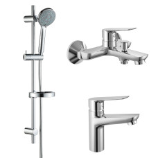 IMPRESE KIT 300901 набір змішувачів (3 в 1), змішувач для умивальника, змішувач для ванни, душовий гарнітур, (kit300901)
