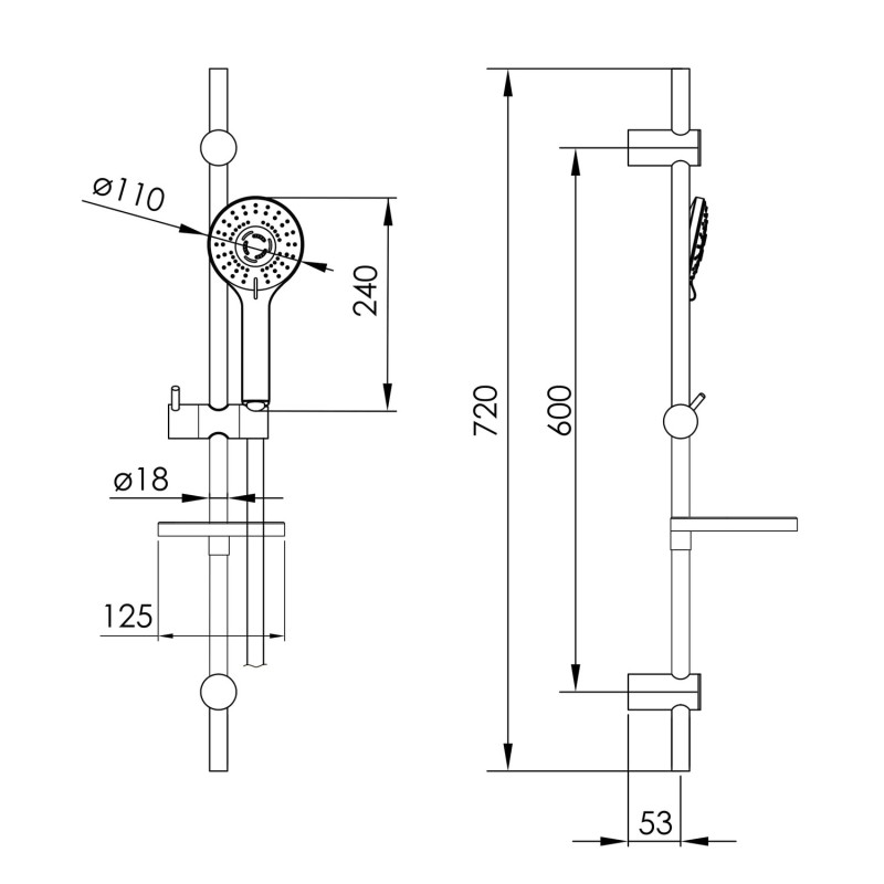 IMPRESE KIT 300901 набір змішувачів (3 в 1), змішувач для умивальника, змішувач для ванни, душовий гарнітур, (kit300901)
