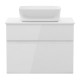 IMPRESE BLATNA L комплект меблів 80см, білий: тумба підвісна, зі стільницею, 2 ящики + умивальник накладний, (f32108W)