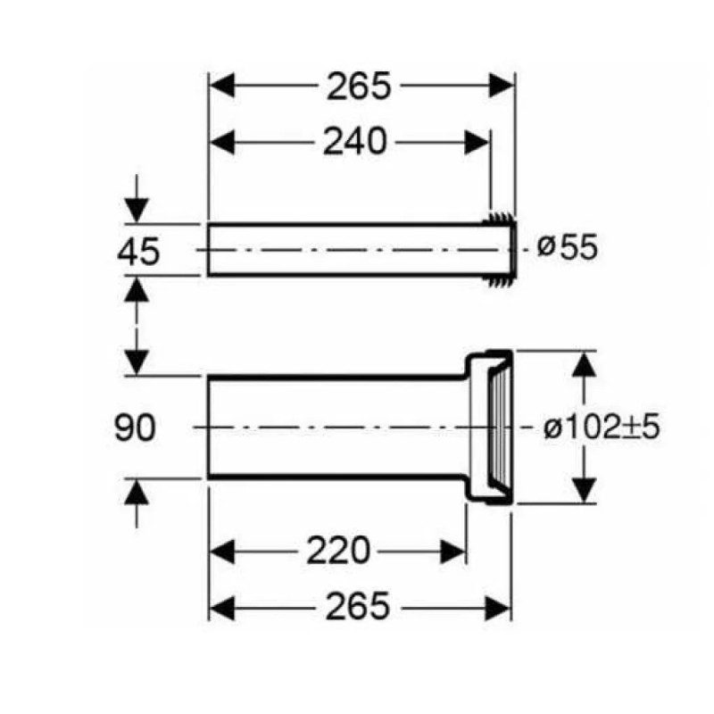 Geberit Комплект для подключения для подвесного унитаза (152.438.46.1)