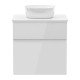 IMPRESE BLATNA L комплект меблів 60см, білий: тумба підвісна, зі стільницею, 2 ящики + умивальник накладний, (f32008W)