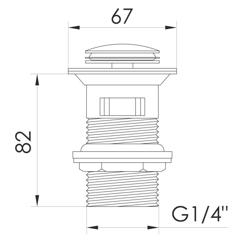 IMPRESE DEIRA клапан донний Pop-up, з переливом, хром, (ZMK122001500)