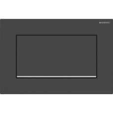 Geberit SIGMA10 SQUARE змивна клавішадля змивання / зупинки змивання, з кріпленням на гвинтах, чорний матовий, фарбований, легко чиститься /глянцевий хром, (115.893.14.1)