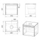 IMPRESE BILOVEC тумба 60см подвесная, со столешницей, 1 ящик, белая, (f3206W(1))
