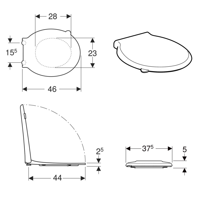 Geberit Сидіння з кришкою Selnova Comfort (501.559.01.1)
