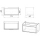 IMPRESE LABE комплект меблів 80см, білий: тумба підвісна, 1 ящик + умивальник накладний артi110302, (f3214W)