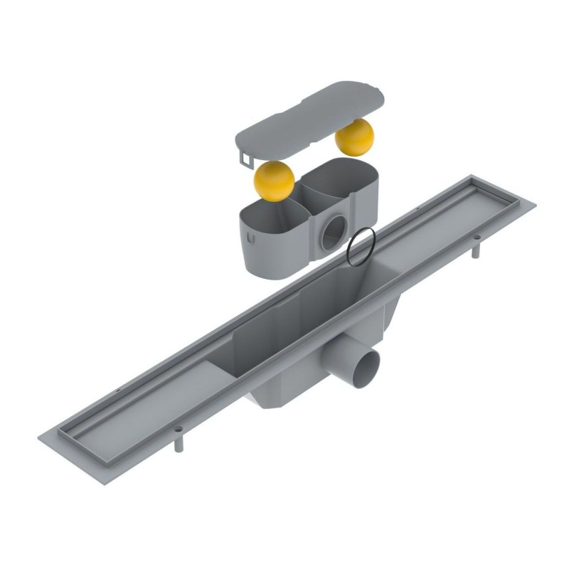 IMPRESE Трап водовідвідний лінійний з решіткою під плитку 800мм, (d44800T)