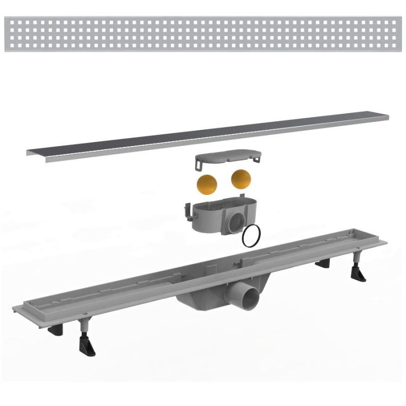 IMPRESE Трап водовідвідний лінійний з решіткою квадрат 700мм, (d44700Q)